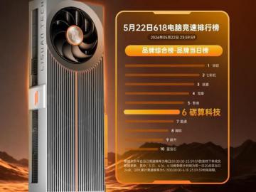 实测性能国内领先、国际主流！砺算LX 7G100交出618首份成绩单