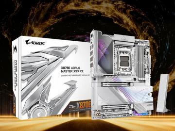 技嘉 X870E AORUS MASTER X3D ICE 超级冰雕 年度性能白色 X3D 主板 旗舰登场