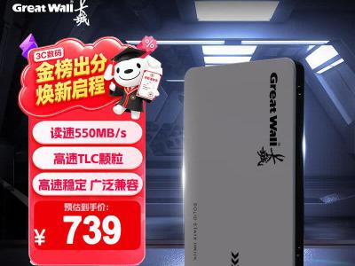 长城 GW560 1TB SATA3.0 读550MB/s固态 好价759元