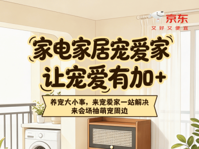 上京东买适宠家电家居享5折优惠 参与互动还能抽“宠爱家”大礼包