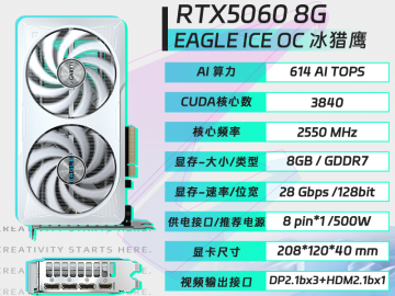 技嘉 RTX 5060 8G 显卡 京东自营新品上市限时价2999元