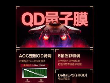 AOC 24G51Z 24英寸 Fast IPS 260Hz刷新率 电竞显示器 今日秒杀到手只要598元