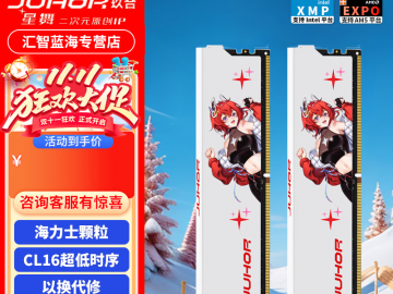 玖合 32GB DDR4 3200/3600内存条套装京东限时特价到手只要449元