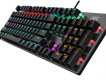 标题：百元预算的“万金油”键盘！AOC GK410机械键盘评测：全键无冲+金属面板，89元到手香爆了