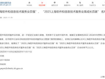 卓易旗下卓悠网络获“2025上海软件和信息技术服务业高成长百家”